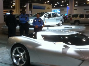Before and After the Auto Show we had unlimted access to this CORVETTE STINGRAY Concept. During the show this 6 Million dollar vehicle was guarded by Houston's Finest!!!