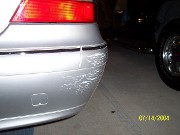  brian's benz scratched in a parking lot